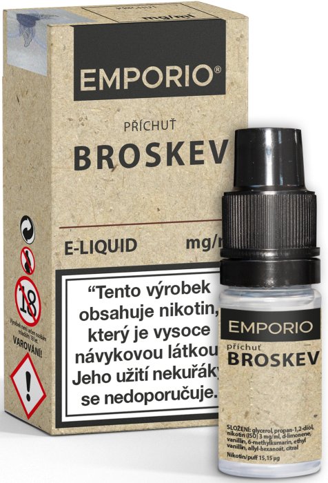 Liquid EMPORIO Broskev 10 ml - 6 mg