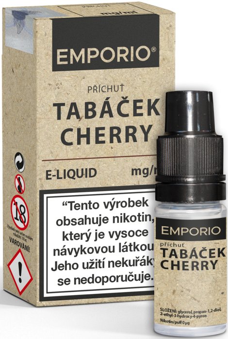 Liquid EMPORIO Tabáček - Cherry 10 ml - 18 mg