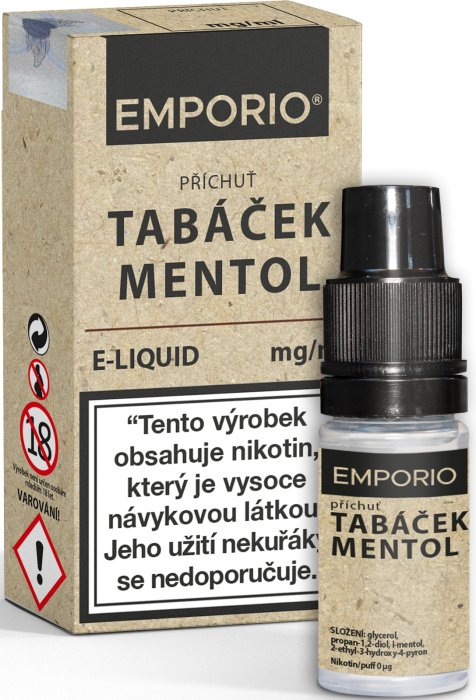 Liquid EMPORIO Tabáček - Mentol 10 ml - 3 mg