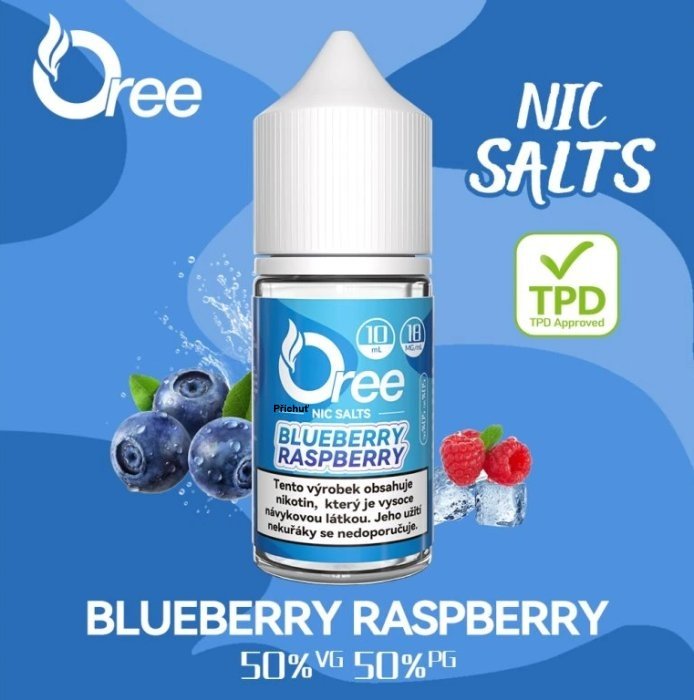 Liquid Oree SALT Blueberry Raspberry - Borůvka a Malina 10 ml - 18 mg