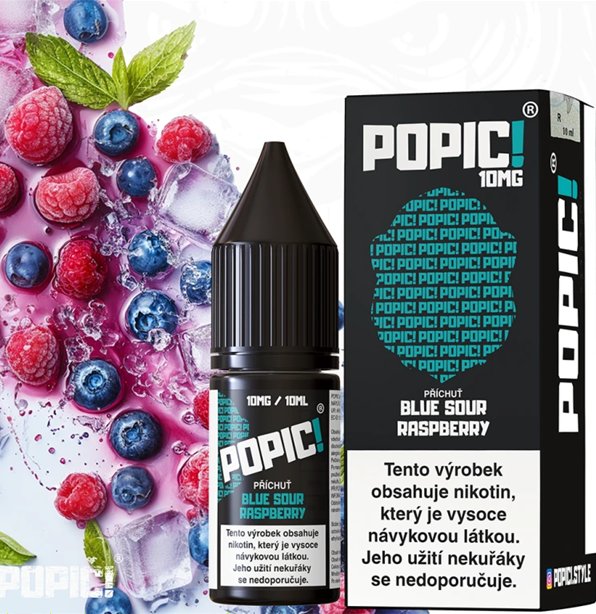 Liquid POPIC! Salt Blue Sour Raspberry 10 ml-10 mg