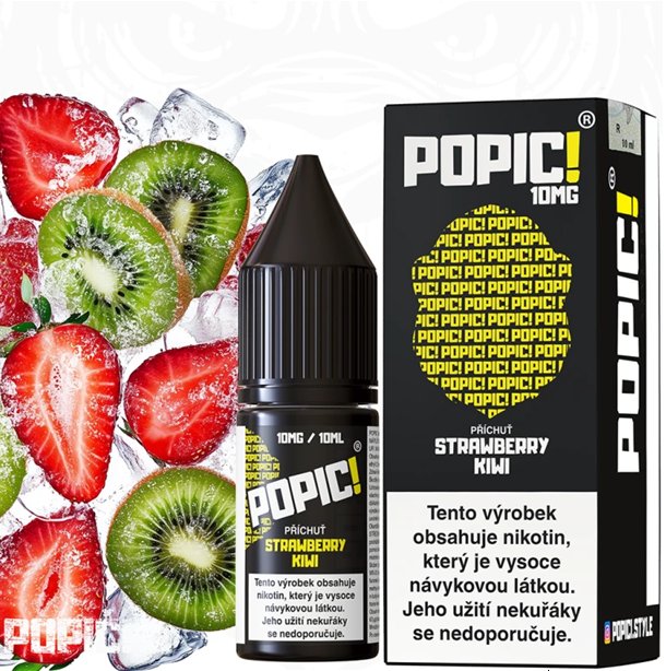 Liquid POPIC! Salt Strawberry Kiwi 10 ml-10 mg
