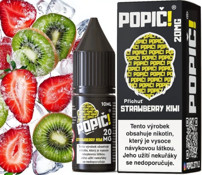 Liquid POPIC! Salt Strawberry Kiwi 10 ml-20 mg