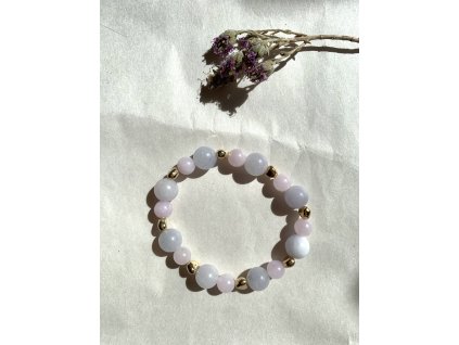 Náramok Nežnosť akvamarín + kunzit