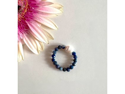 Prsteň z brúseného lazuritu* Nebeská Rovnováha