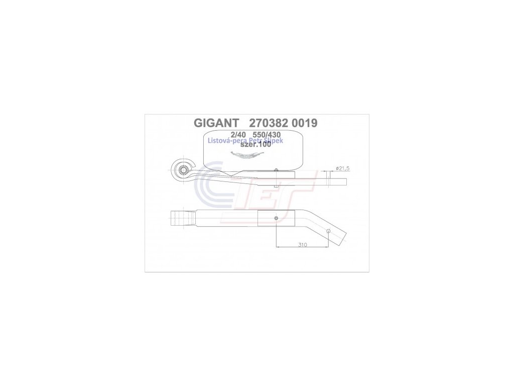 3360 listove pero gigant dvojliste 100 550 430