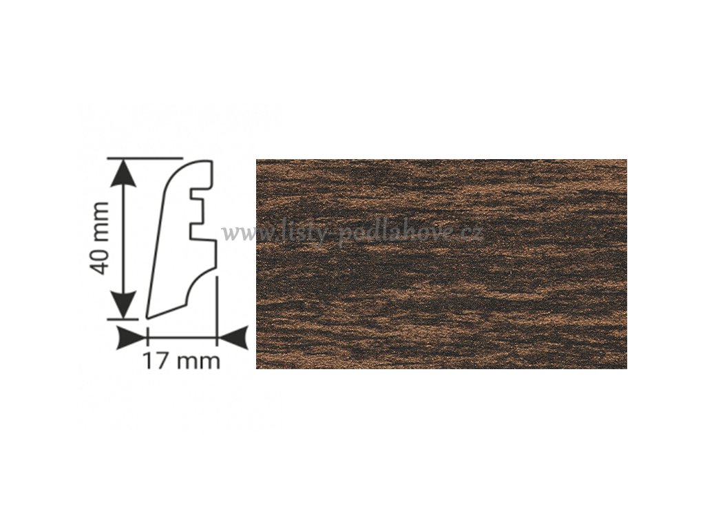 K-Produkt lišta KP40 13517 Dub dark