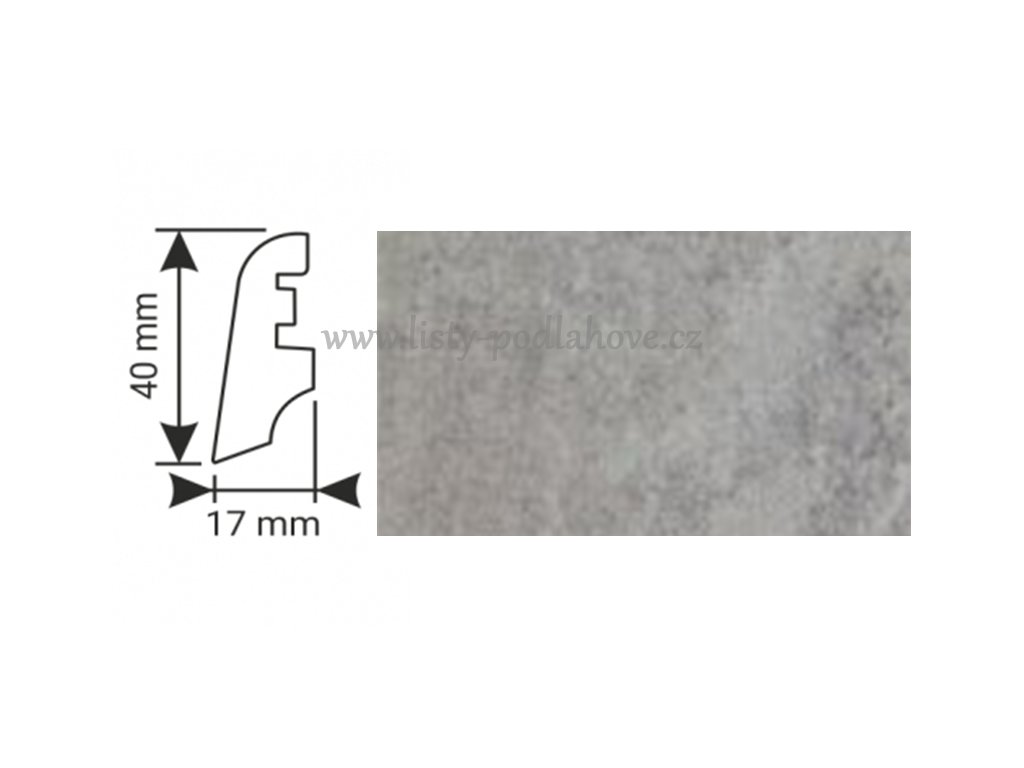 K-Produkt lišta KP40 518 Beton