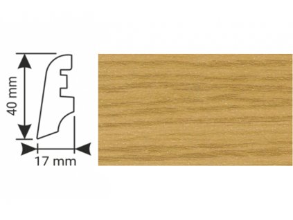 K-Produkt lišta KP40 12006 Dub přírodní