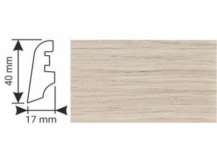 K-Produkt lišta KP40 13118 Dub sněhový