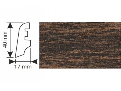 K-Produkt lišta KP40 13517 Dub dark
