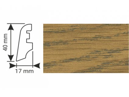 K-Produkt lišta KP40 3222 Dub