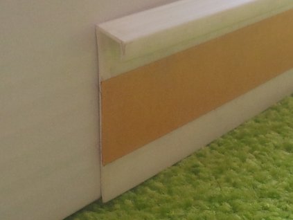 Kobercová lišta PVC - bílá (250 cm)