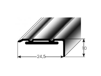 Schodový profil 10 x 24,5 mm, samolepící