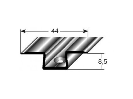 Základní profil oboustranný  44 x 8,5 mm,