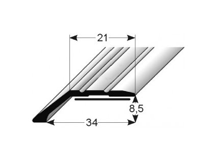 Ukončovací profil  34 x 8,5 mm, samolepící
