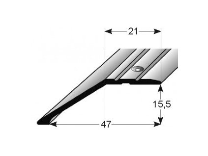 Ukončovací profil  47 x 15,5 mm, šroubovací