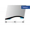 Küberit 248 SK - Přechodový profil 40 mm, výškový rozdíl 0-18 mm, oblý - samolepicí