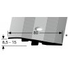 Küberit 268 S - Přechodový profil 80 mm, zátěž do 2 tun,  nájezdový, šroubovací