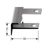 Küberit 809 EB - Ohýbací schodový zásuvný profil 3 mm | F2 Imitace nerezi  250 cm