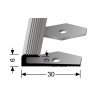 Küberit 804 EB - Ohýbací ukončovací profil drážkovaný 3 mm |F4 Stříbro  250 cm