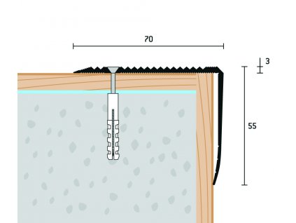 Schodová hrana 70x55