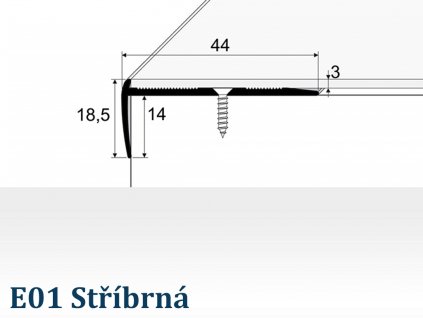 E01 stříbrná do3 výška 18,5