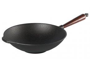 Litinová pánev Wok 30cm - SLEVA