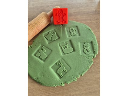 Obtiskávací kostka- Vánoční