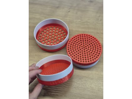 Sada sít- bíločervená