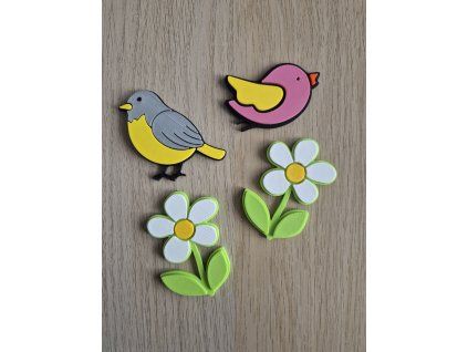 Sada miniatur ptáčci