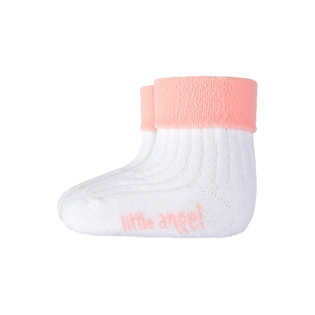 Ponožky froté Outlast® - bílá/sv.růžová