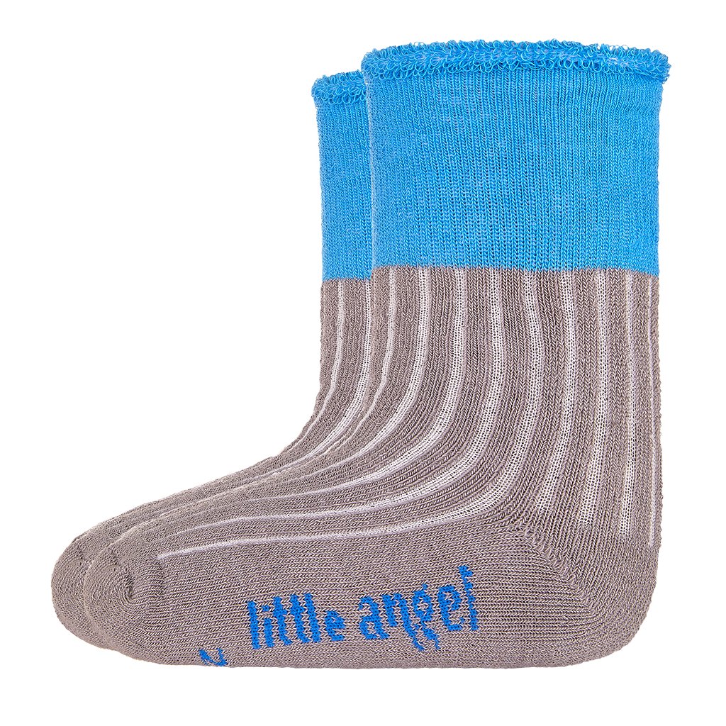 Ponožky froté Outlast® - tm.šedá/modrá