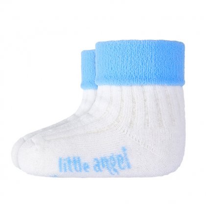 Ponožky froté Outlast® - bílá/sv.modrá