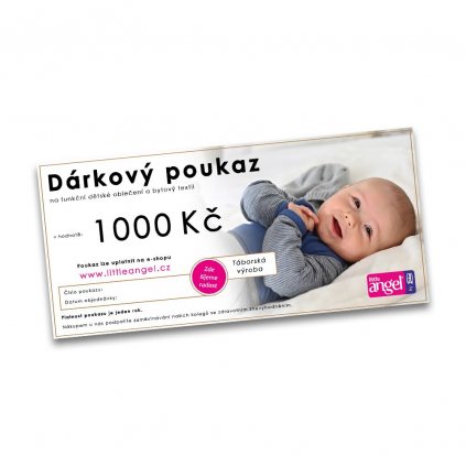 Dárkový šek 1 000,- Kč Little Angel elektronický