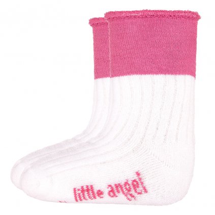Ponožky froté Outlast® - bílá/růžová