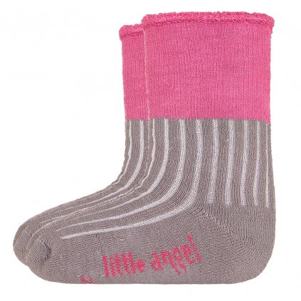 Ponožky froté Outlast® - tm.šedá/růžová