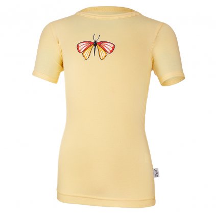Tričko tenké KR obrázek Outlast® - sv.žlutá/motýl