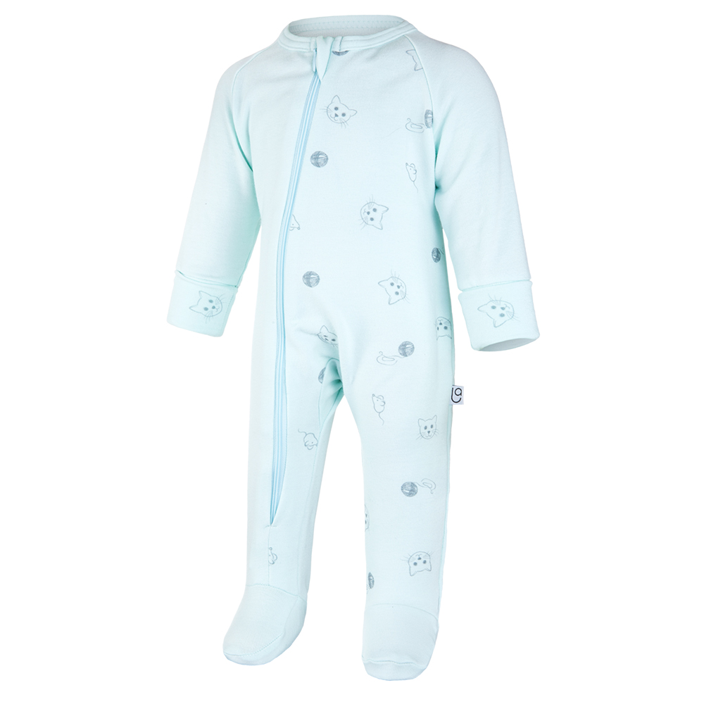 Little Angel Overal smyk DR TISK Outlast® - sv.zelená/sv.zelená koťátka Velikost oblečení: 80