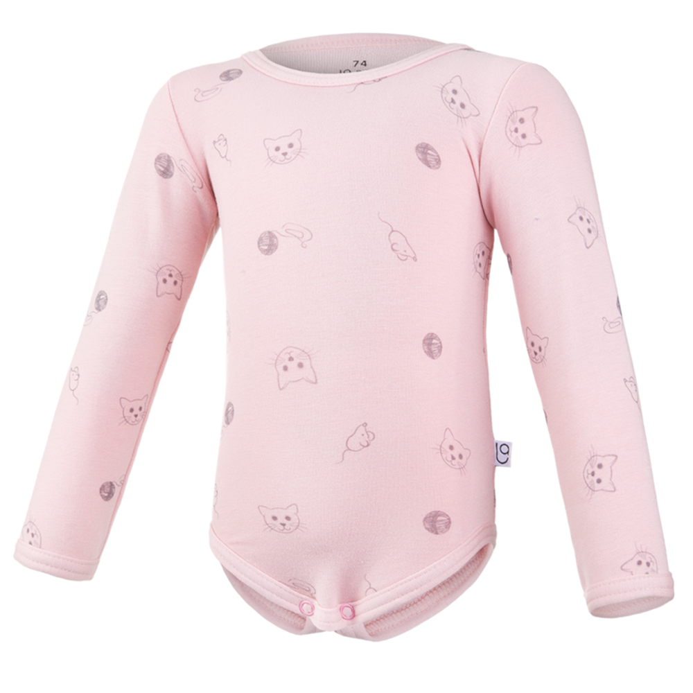 Little Angel Body tričko smyk TISK Outlast® - sv.starorůžová koťátka Velikost oblečení: 62
