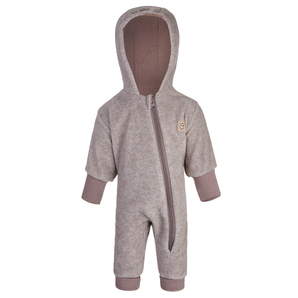 Little Angel Overal FLEECE BAMBUS Outlast® - hnědý melír/oříšková Velikost oblečení: 80