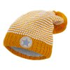 Čepice pletená cikcak s bambulí Outlast ® - šafrán