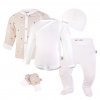 Novorozenecká sada BIO Outlast® - béžová hvězdičky/bílá