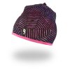 Čepice podšitá Outlast® - fialovočerný vzor/tm.růžová