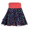 Sukně kolová - tm.modrá kvítka