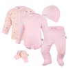 Novorozenecká sada BIO Outlast® - sv.růžová hvězdičky/růžová baby