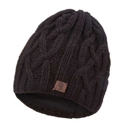 Strickmütze Zopf Outlast® - schwarz