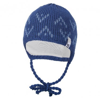 Mütze gestrickt schnürend Outlast® - dunkeldenim (Größe 1 | 36-38 cm)