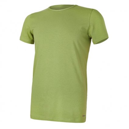 Herren T-Shirt kurzer Ärmel dünn U Ausschnitt Outlast® - matchagrün