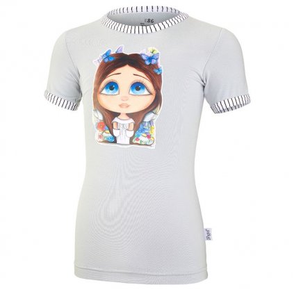 T-Shirt dünn kurzer Ärmel DEBRA Outlast® - altrosa/Kukadlinka (Größe 134)